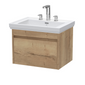 BC Designs Loftwood Wall Hung Vanity Unit & Basin 600mm - Autumn Oak