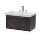 BC Designs Loftwood Wall Hung Vanity Unit & Basin 800mm - Metallic Slate