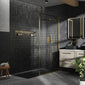 Hudson Reed Full Outer Frame Wetroom Screen 1950x1100x8mm - Brushed Brass - welovecouk