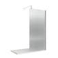 1700 x 800mm Stone Shower Tray & 8mm Screen Pack - Fluted Glass