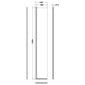 Hudson Reed 300mm Hinged Flipper Screen - Chrome