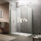 Hudson Reed 1400mm Wetroom Screen & Support Bar - Polished Chrome