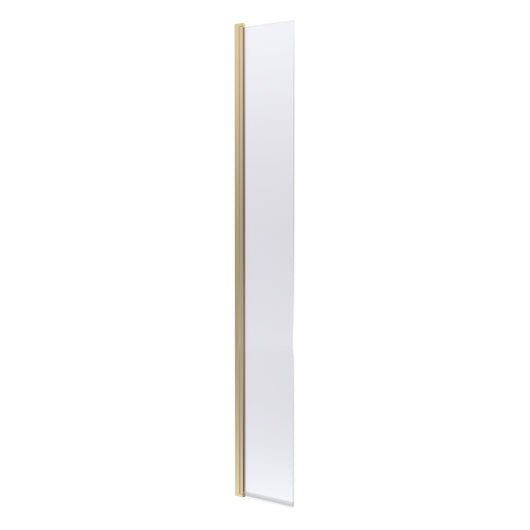  Hudson Reed 300mm Hinged Flipper Screen with Support Bar - Brushed Brass