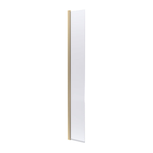  Nuie 300mm Hinged Flipper Screen with Support Bar - Brushed Brass