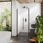 Hudson Reed 700mm Outer Framed Wetroom Screen with Support Bar - Matt Black