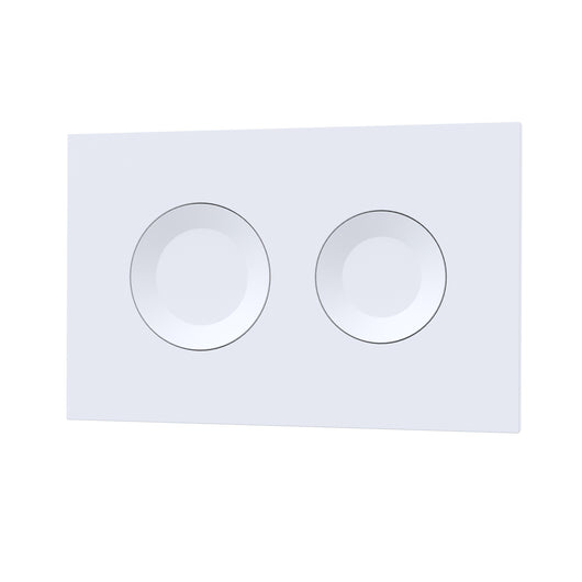  Nuie Round Dual Flush Push Button - Matt White - welovecouk