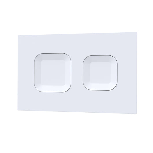  Nuie Square Dual Flush Push Button - Matt White - welovecouk