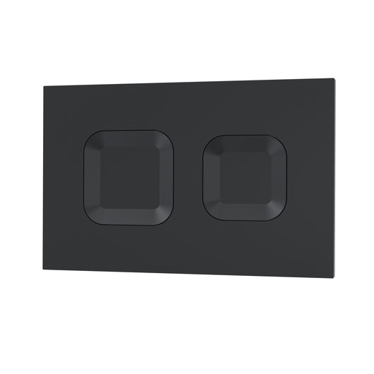  Nuie Square Dual Flush Push Button - Matt Black - welovecouk