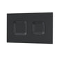 Nuie Square Dual Flush Push Button - Matt Black - welovecouk