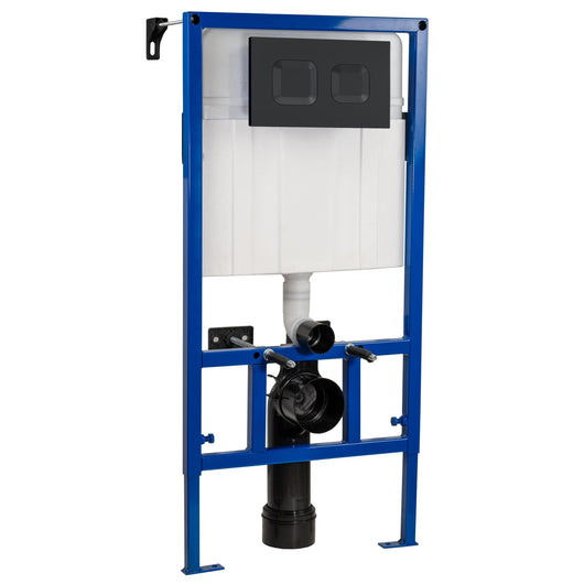  Nuie Mid-Height Dual Flush Concealed Cistern With Wall Hung Frame (Square Button)