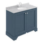 Bayswater 1000mm 2-Door Floor Standing Basin Cabinet - Stiffkey Blue