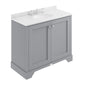 Bayswater 1000mm 2-Door Floor Standing Basin Cabinet - Plummett Grey