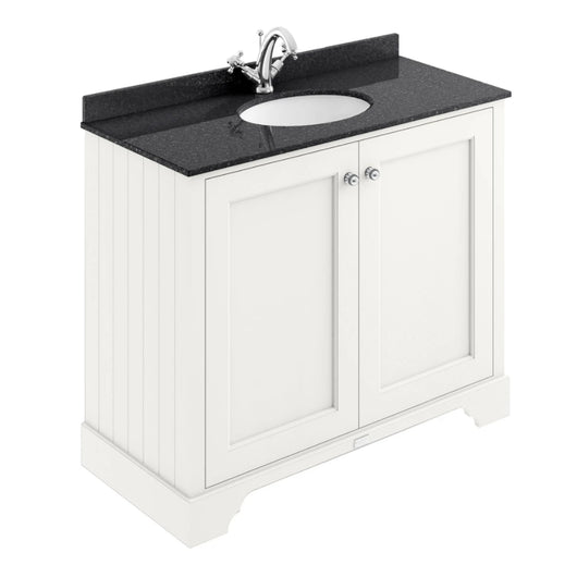  Bayswater 1000mm 2-Door Floor Standing Basin Cabinet - Pointing White
