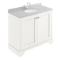 Bayswater 1000mm 2-Door Floor Standing Basin Cabinet - Pointing White