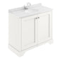 Bayswater 1000mm 2-Door Floor Standing Basin Cabinet - Pointing White