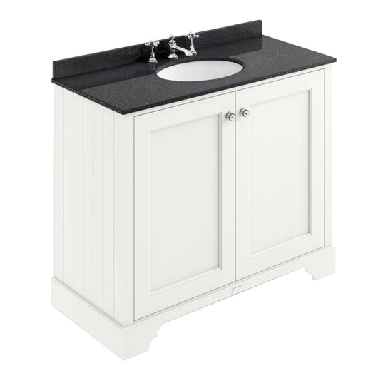  Bayswater 1000mm 2-Door Floor Standing Basin Cabinet - Pointing White - welovecouk