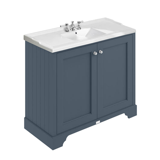  Bayswater 1000 Stiffkey Blue Vanity Unit with Ceramic Basin - welovecouk