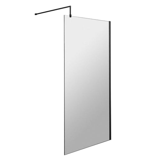  ShowerWorX Wet Room Screens with Black Profile - (Multiple Sizes Available) - welovecouk