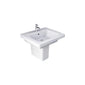 RAK Resort 650mm 1 Tap Hole Wash Basin & Semi Pedestal