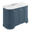  Bayswater 1200mm 4-Door Floor Standing Curved Basin Cabinet - Stiffkey Blue - welovecouk