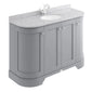 Bayswater 1200mm 4-Door Floor Standing Curved Basin Cabinet - Plummett Grey