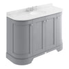  Bayswater 1200mm 4-Door Floor Standing Curved Basin Cabinet - Plummett Grey - welovecouk