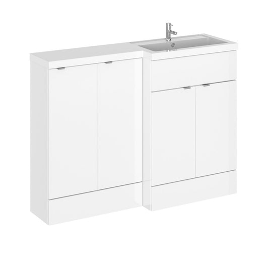  Siena 1200mm Combination Unit with 300mm Basin Unit - White - welovecouk