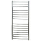 Reina Eos Curved Polished Steel Heated Towel Rail - welovecouk