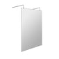 ShowerWorX Freestanding 1100mm Wet Room Screen with Double Arm Supports - 8mm Glass