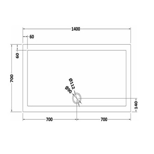  Large Rectangular Easy Plumb Stone Shower Trays - Grey Slate - welovecouk