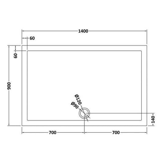  Large White Rectangular Easy Plumb Stone Shower Trays - welovecouk
