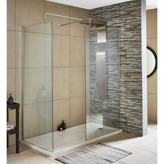  1400 x 800mm Walk-In 8mm Enclosure with Stone Shower Tray Pack