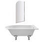 BC Designs Tye 1500mm Single Ended Freestanding Shower Bath with Screen