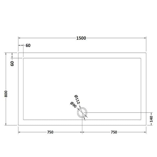  Large White Rectangular Easy Plumb Stone Shower Trays - welovecouk