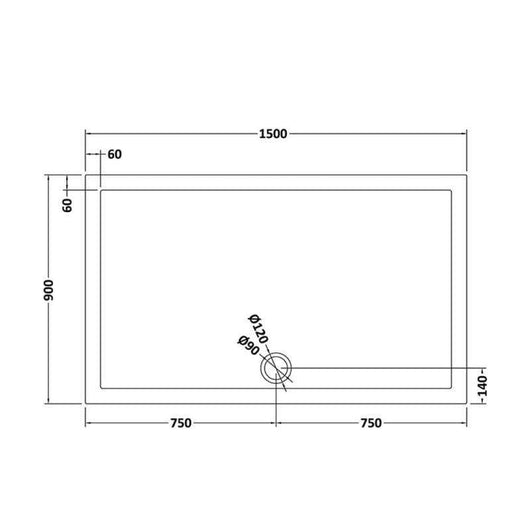  Large White Rectangular Easy Plumb Stone Shower Trays - welovecouk