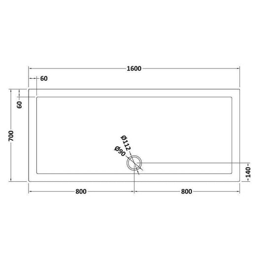  Large White Rectangular Easy Plumb Stone Shower Trays - welovecouk
