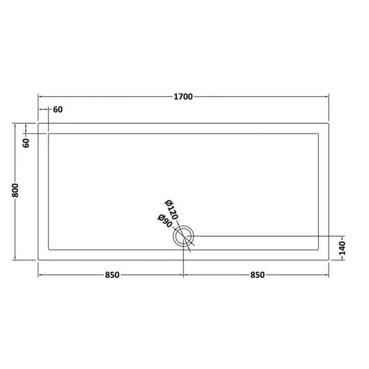  Large White Rectangular Easy Plumb Stone Shower Trays - welovecouk