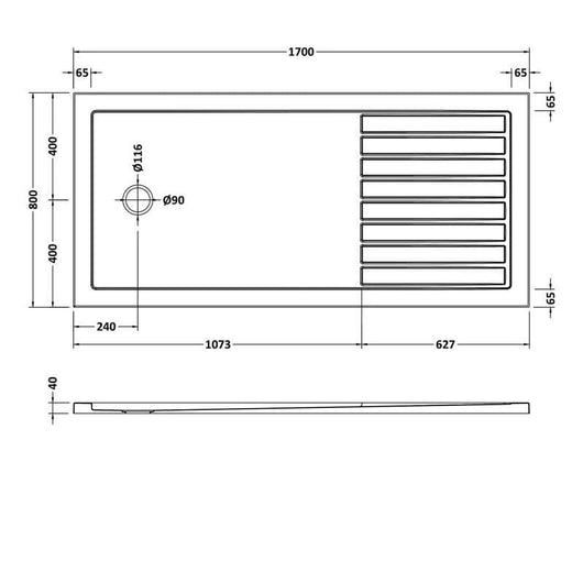  Easy Plumb Rectangular Walk-In Stone Shower Tray - welovecouk