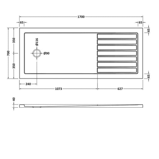  Easy Plumb Rectangular Walk-In Stone Shower Tray - welovecouk