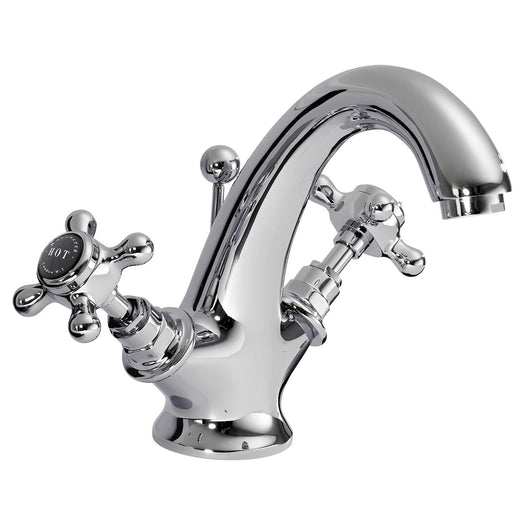  Bayswater Traditional Mono Mixer Tap with Waste - Black - welovecouk