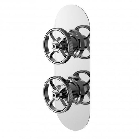  Revolve Concealed Shower Valve with Diverter Dual Handle Chrome