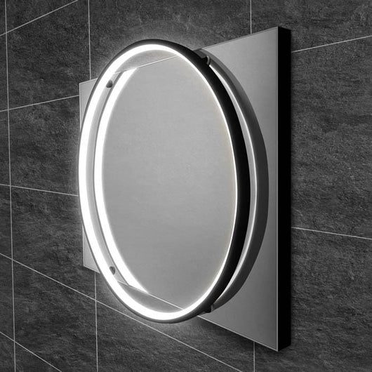  DesignCo Orb 600mm Illuminated LED Mirror - Black - welovecouk