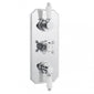 Nuie Victorian Concealed Thermostatic Shower Valve Triple Handle Chrome