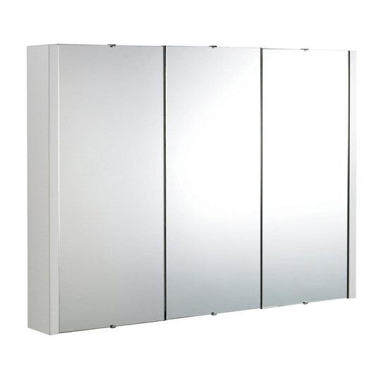  Nova Gloss White 900mm 3 Door Mirror Cabinet