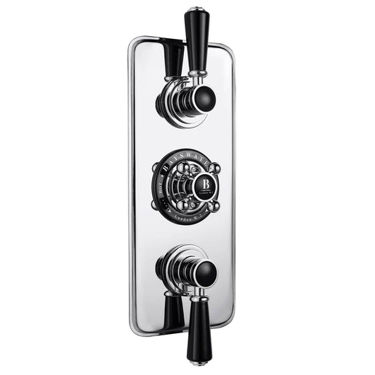  Bayswater Traditional Black Triple Concealed Shower Valve - welovecouk