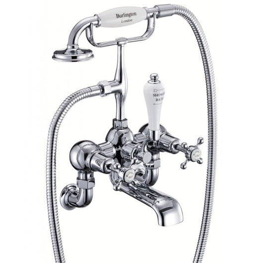  Burlington Claremont Wall Mounted Bath Shower Mixer with S Adjuster