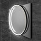 DesignCo Orb 500mm Illuminated LED Mirror - Black - welovecouk
