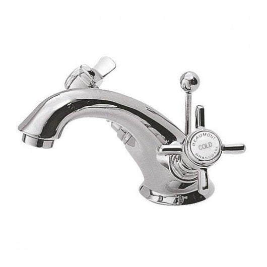  Nuie Beaumont Luxury Mono Basin Mixer Tap Dual Handle with Pop Up Waste