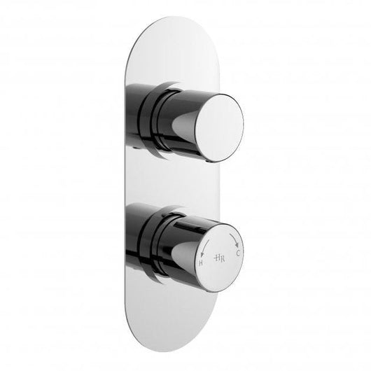  Giro Round Concealed Shower Valve with Diverter Dual Handle Chrome