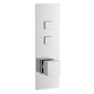 Casella Press Thermostatic Concealed 2 Outlet Shower Valve Single Handle Square
